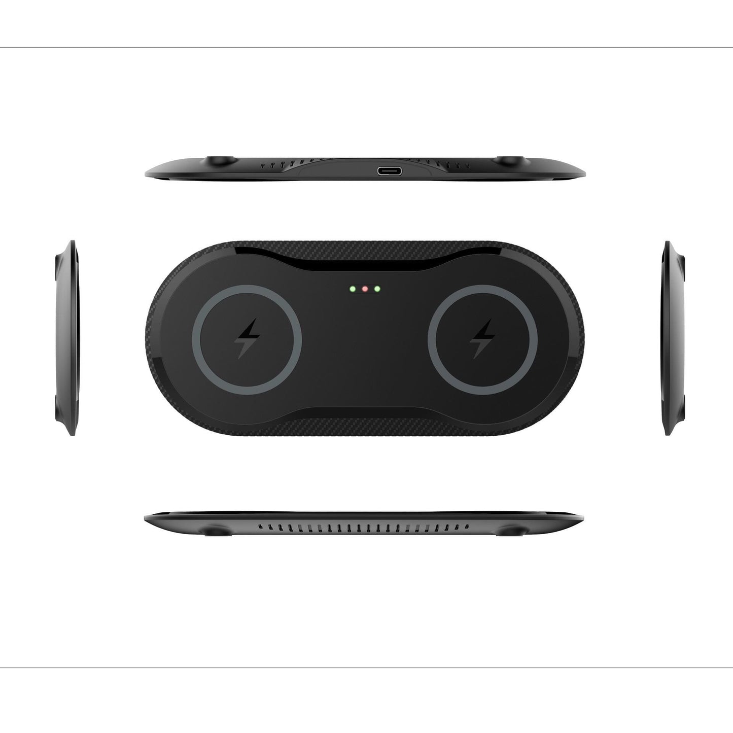 Dual Wireless Charging Station | Fast Charger for Two Phones 0 null Black 10W