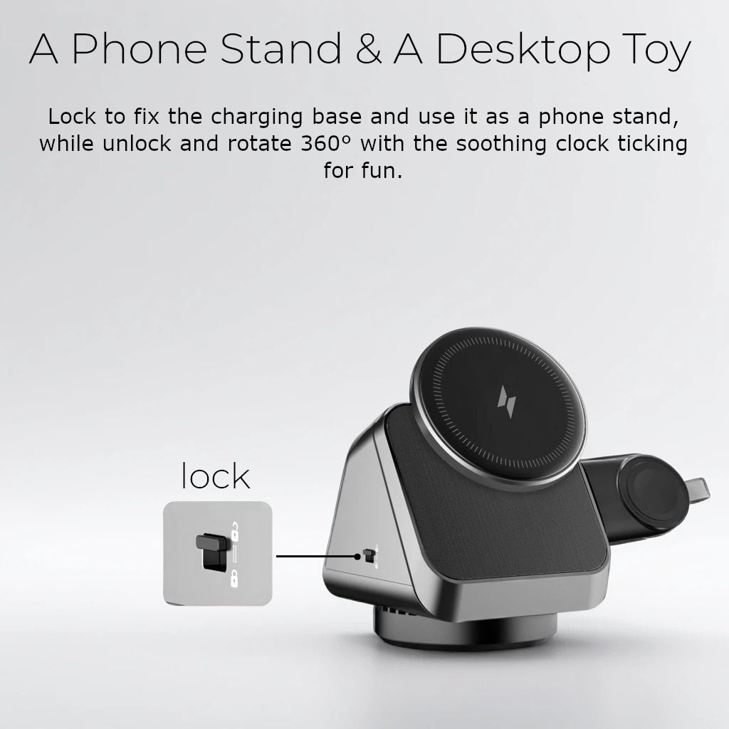 3-in-1 Wireless Charger for Phone, Watch & Earbuds
