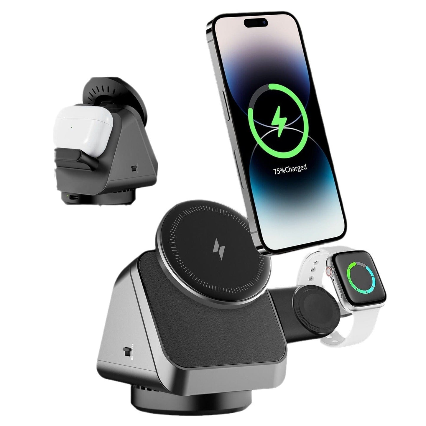3-in-1 MagSafe Magnetic Wireless Charger for Mobile Phone, Watch, and Headset GadgetHunter 