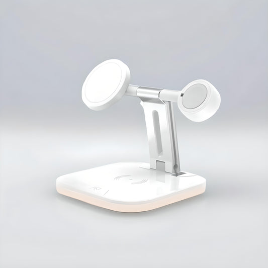 3-in-1 Magnetic Charging Station – 15W Fast Wireless Charger for Apple
