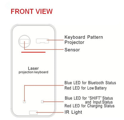 Clavier laser virtuel LEING FST avec fonction Bluetooth et souris