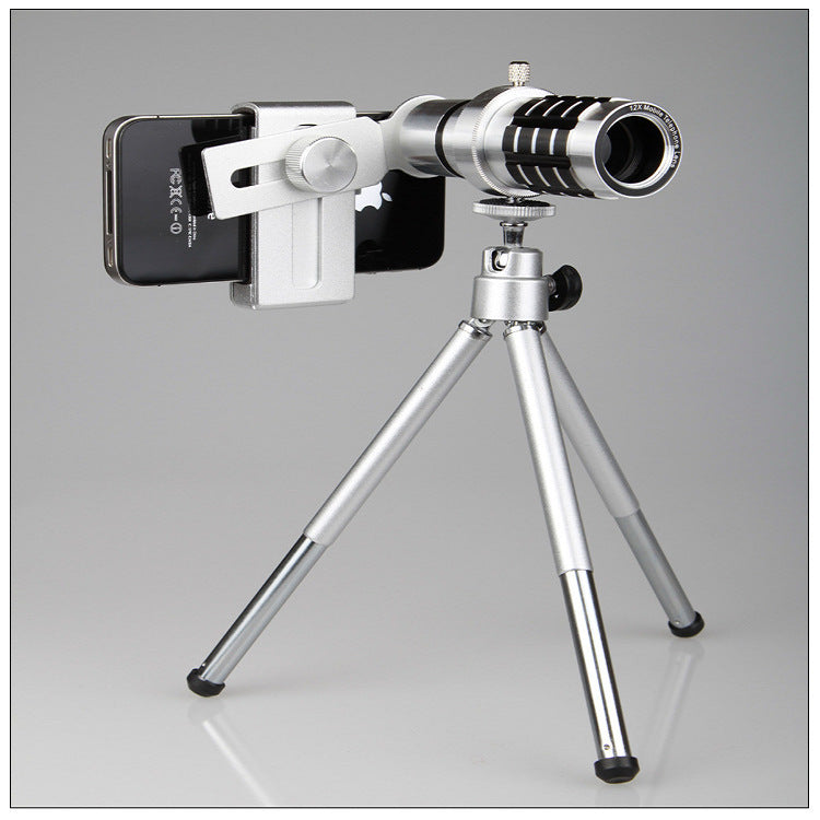 12X Zoom Mobile Telescope Lens with Tripod – Universal Fit