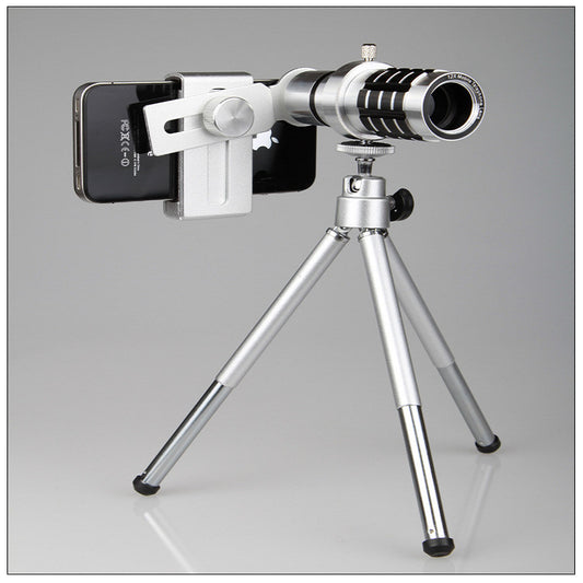12X Zoom Mobile Telescope Lens with Tripod – Universal Fit