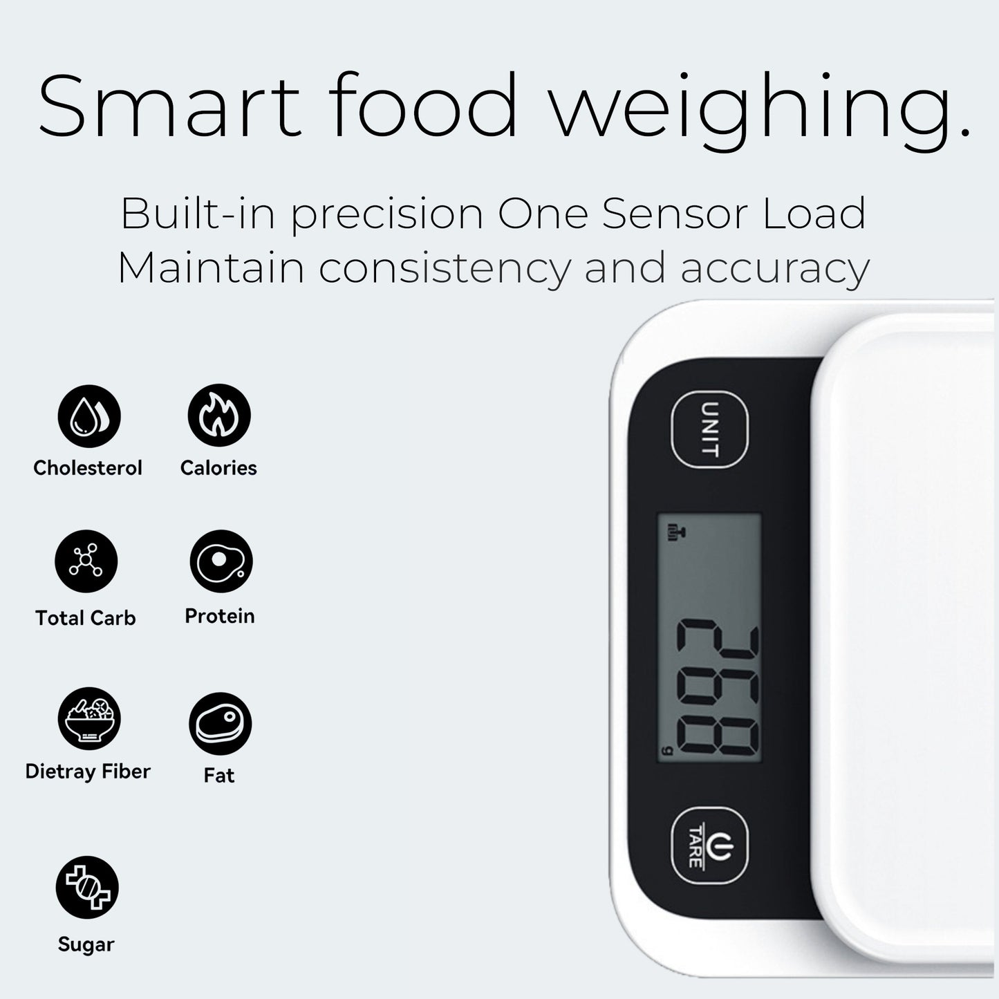 Smart Nutrition Kitchen Scale with App