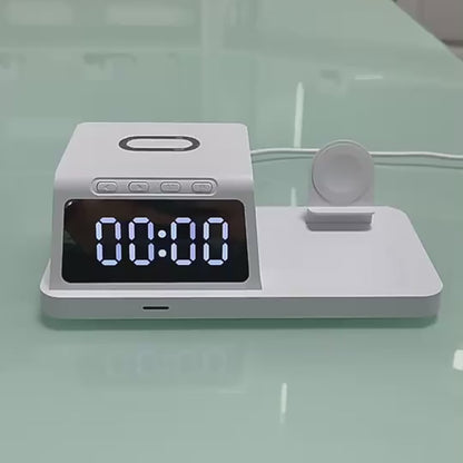 4-in-1 Wireless Charging Station | Fast Charger with Clock